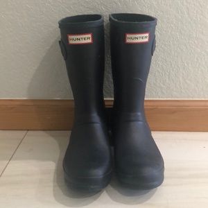 Navy Blue Calf Height Hunter Rain Boots